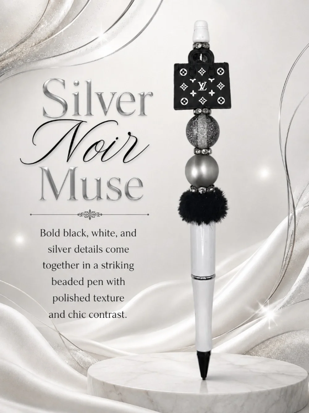 Silver Noir Muse Pen